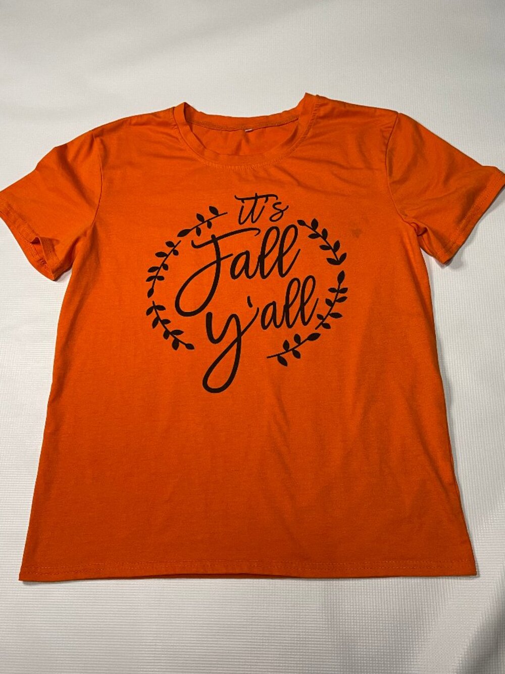 It's Fall Y'all Graphic Tee, Orange, Size Medium